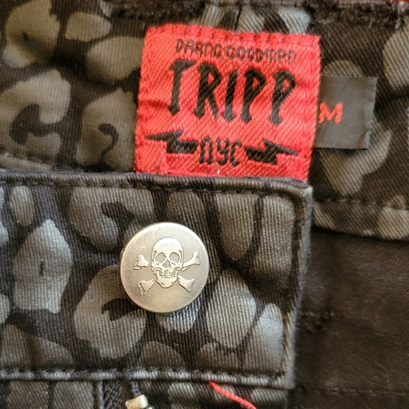 Hot Topic Tripp Black Leopard Animal Print Knee Length Pencil Skirt M - Picture 2 of 5